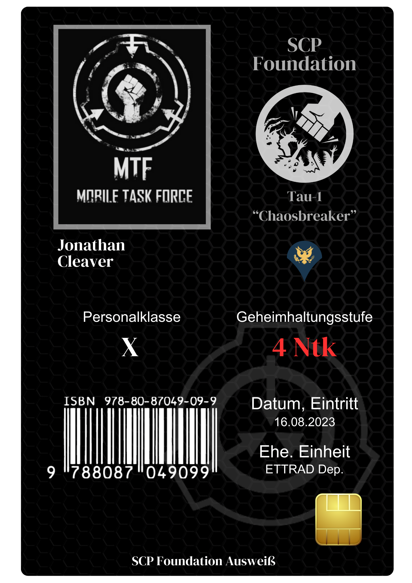 ID-Karte von Jonathan
